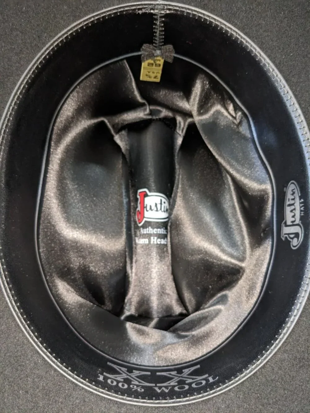 Justin 2X Black Wool Cowboy Hat - Knoxville 7 3/4